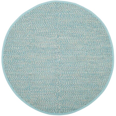 Safavieh Montauk Round Hand Woven Rug, Turquoise and Multi Color- 6 x 6 ft. MTK602E-6R